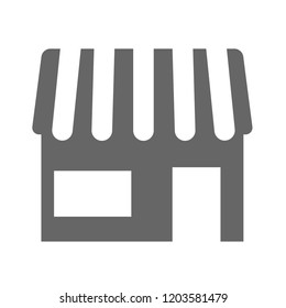 Store symbol vector icon. Simple filled store vector icon on background .