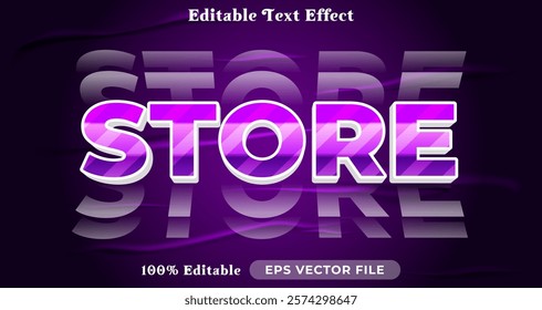 Store text effect, trendy graphic style editable text