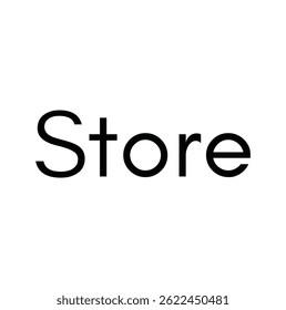 store text for T-shirt print and other use on white background.
