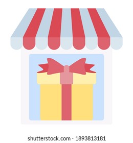 store using soft color and flat style