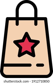 store vector color line icon