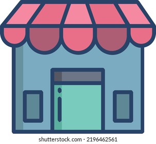 store vector concept on white background. isolated illustration icon