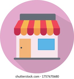 store vector flat color icon 