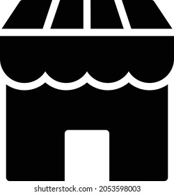 store vector glyph flat icon