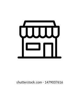 Store Vector Graphics Outline Icon