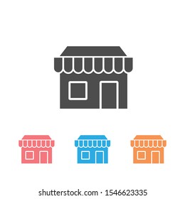 Store Vector Graphics Outline Icon Set