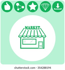 Store vector icon.