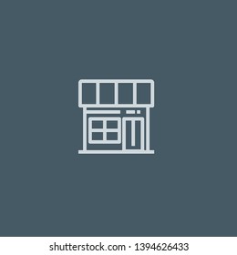 Store vector icon. Store concept stroke symbol design. Thin graphic elements vector illustration, outline pattern for your web site design, logo, UI. EPS 10.