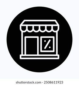 Store Vector Icon, E Commerce Store Building Icon. 