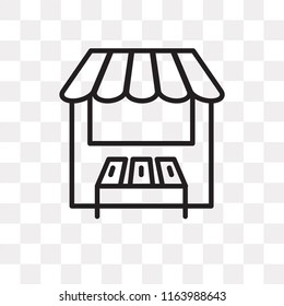 Store vector icon isolated on transparent background, Store logo concept