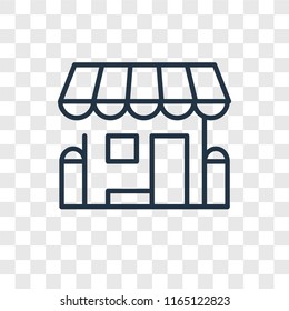 Store vector icon isolated on transparent background, Store logo concept