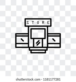 Store vector icon isolated on transparent background, Store logo concept