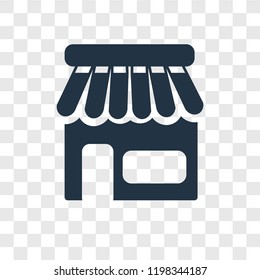 Store vector icon isolated on transparent background, Store transparency logo concept