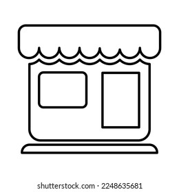 Almacenar Icono De Vector En Estilo De Línea