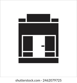 store vector icon line template
