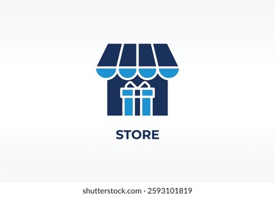 Store vector, icon or logo sign isolated symbol illustration