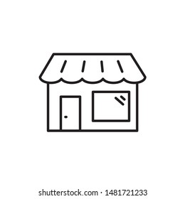 Store vector icon. Market icon. Store flat sign. EPS 10 symbol. Supermarket pictogram