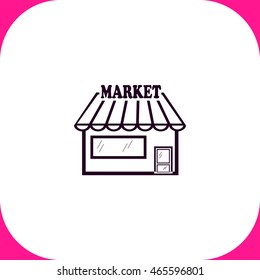 Store vector icon on white background.