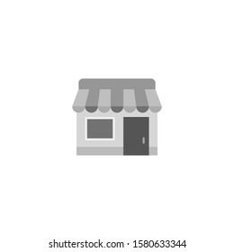 Store vector icon. Shop build illustration. Business concept sim. Ple flat pictogram on isolated background