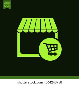 Store vector icon. Shopping sign. Online buying symbol. 