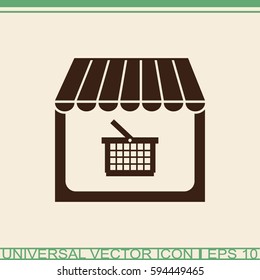 Store vector icon. Shopping sign. Online buying symbol. 