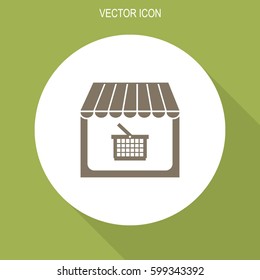 Store vector icon. Shopping sign. Online buying symbol. 