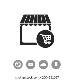 Store vector icon. Shopping web icon. Online buying symbol. Shop sign icon.