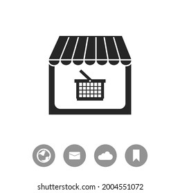 Store vector icon. Shopping web icon. Online buying symbol. Shop sign icon.