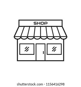 store vector icon in trendy flat style 