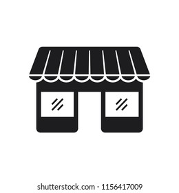 store vector icon in trendy flat design 