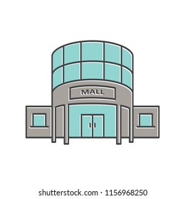 store vector icon in trendy flat design 