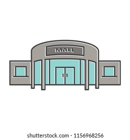 store vector icon in trendy flat design 