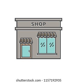 store vector icon in trendy flat style 