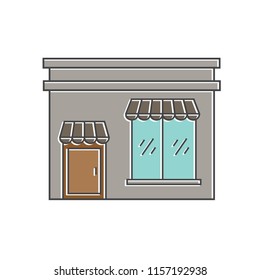 store vector icon in trendy flat style 