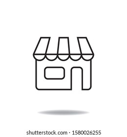 Store vector icon, web design element