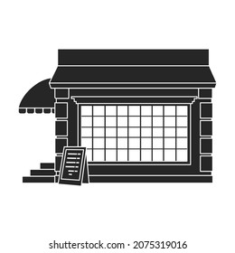 Store vector icon.Black vector icon isolated on white background store.