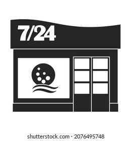 Store vector icon.Black vector icon isolated on white background store.