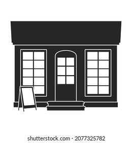 Store vector icon.Black vector icon isolated on white background store.