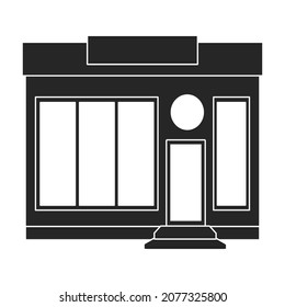 Store vector icon.Black vector icon isolated on white background store.