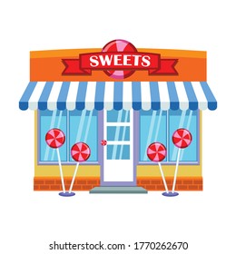 Store vector icon.Cartoon vector icon isolated on white background store.