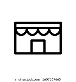 Store Vector Illustration Icon.  Shop building vector icon