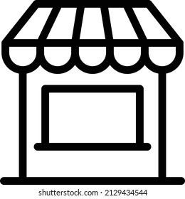 store Vector illustration on a transparent background. Premium quality symbols. Stroke vector icon for concept and graphic design.