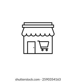 Store vector line icon icons design