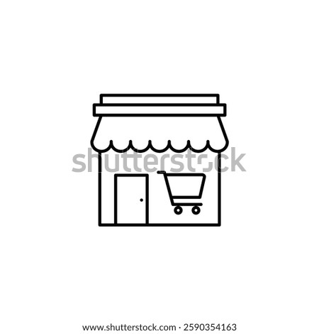 Store vector line icon icons design