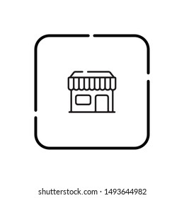 Store vector line icon. Simple element illustration. store outline icon from user interface concept. Can be used for web and mobile