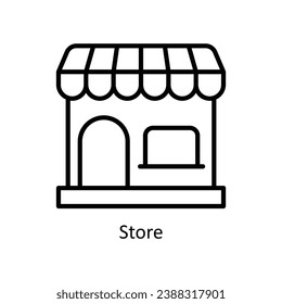Store vector outline Icon Design illustration. Business And Management Symbol on White background EPS 10 File