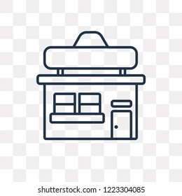 Store vector outline icon isolated on transparent background, high quality linear Store transparency concept can be used web and mobile