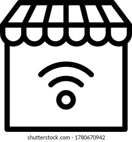store vector thin line icon 