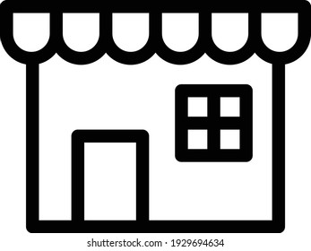 icono de la línea delgada del vector de almacenamiento