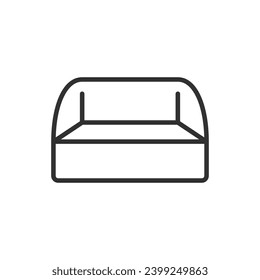 Store wiped refrigerator, linear icon. Line with editable stroke